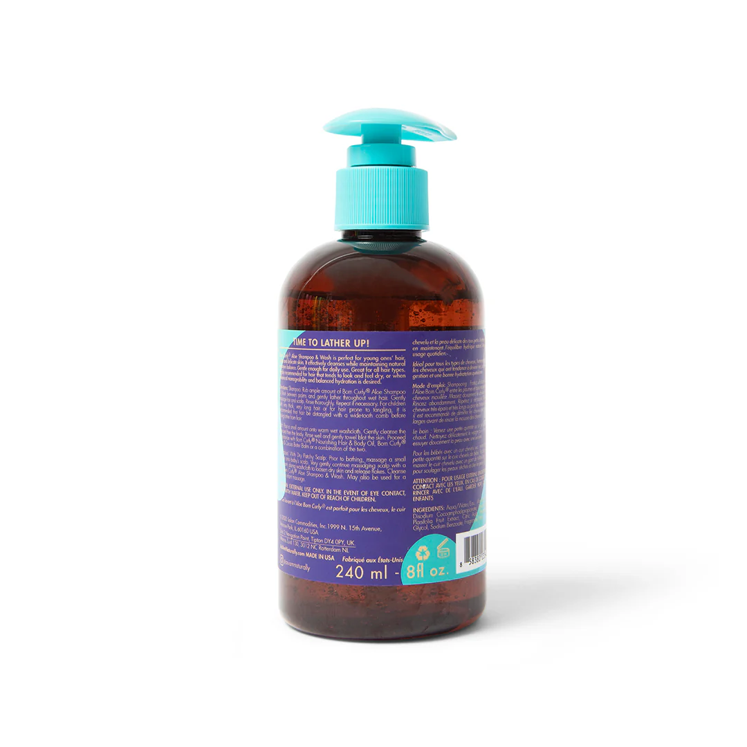 Born Curly Aloe Shampoo & Wash (240ml) - Image 3